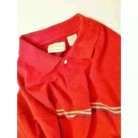 CROSSINGS Men's Polo Golf Tennis Shirt RED Stretch Comfort size XL - Picture 3 of 3